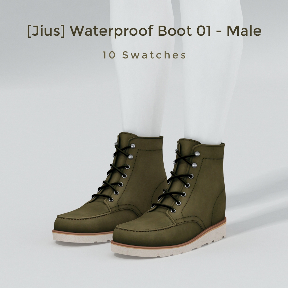 Une paire de jambes de mannequin d'un blanc éclatant, portant une paire de bottes vertes.