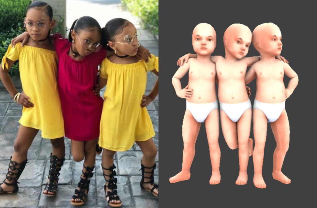 poses pour tout-petits Sims 4