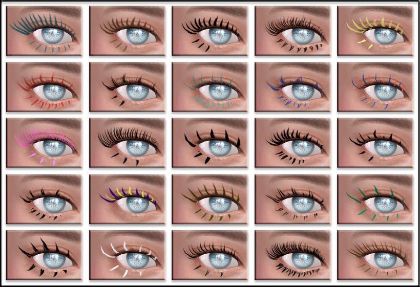 16 cils avec des options de couleur intéressantes