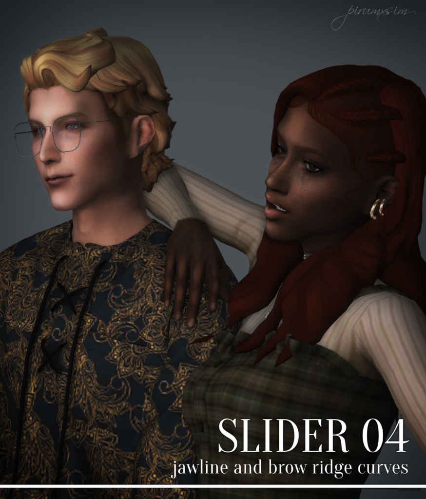 curseurs Sims 4 pour la mâchoire