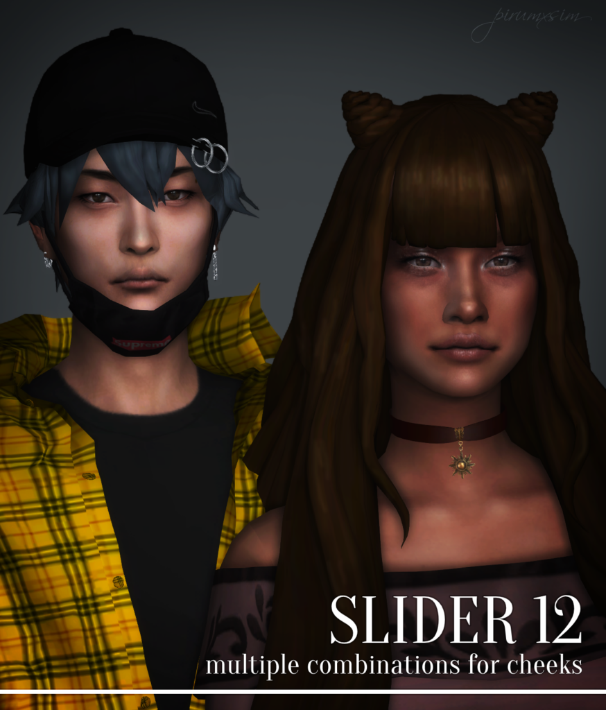 Sliders pour les joues