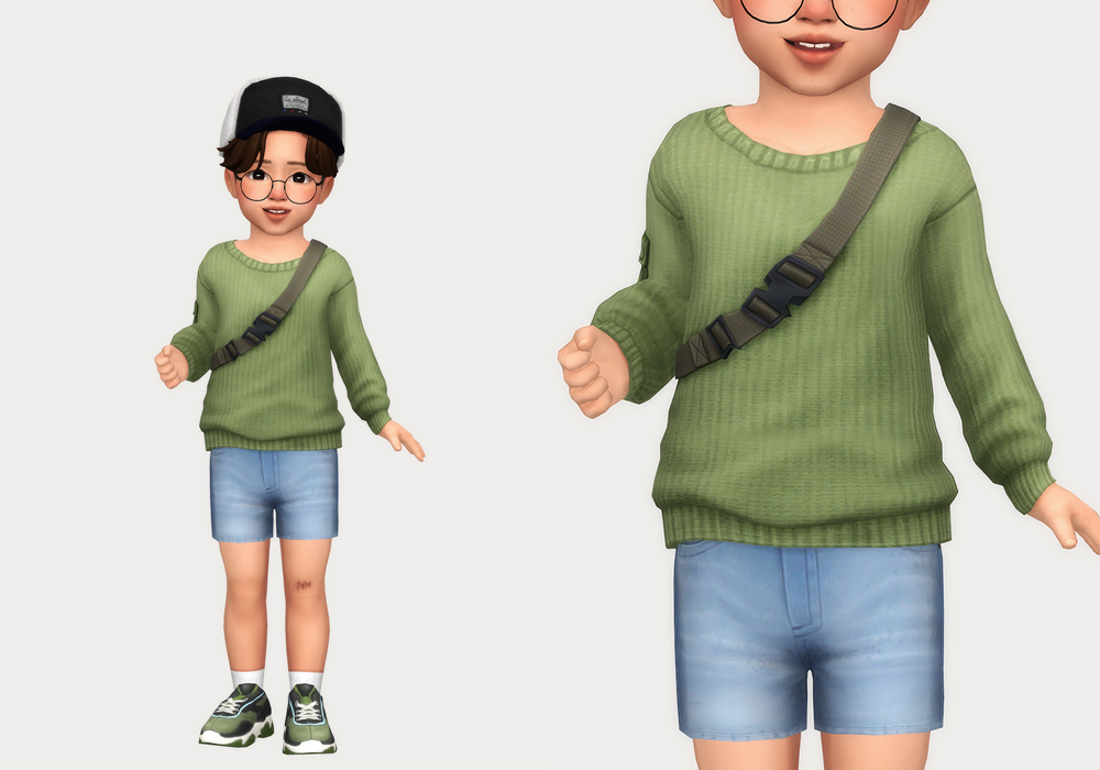 pull pour tout-petit avec sac à dos sims 4 cc
