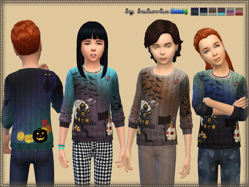 T-shirts d'Halloween Sims 4 CC