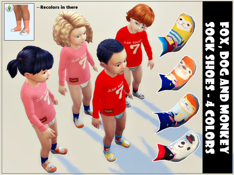 sims 4 chaussettes pour tout-petits cc