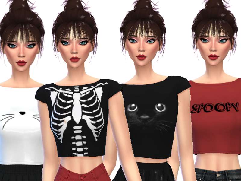 Chemises d'Halloween Sims 4 CC