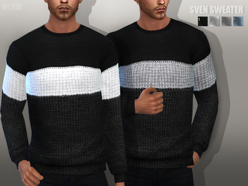 Le même sim deux fois avec un pull rayé
