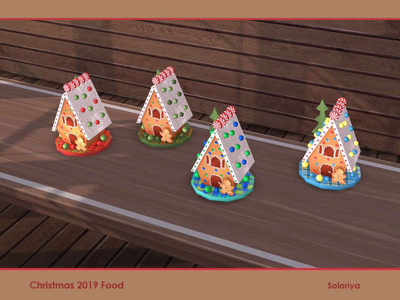Une maison en pain d'épices décorée sur le dessus d'un motif écossais circulaire.
