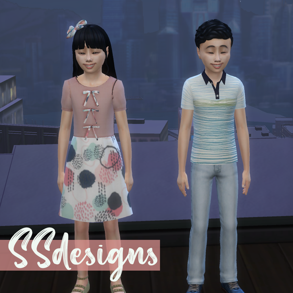 tenues enfants cc sims 4
