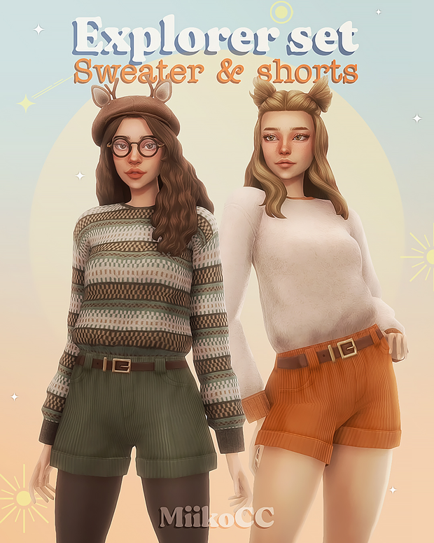 l'ensemble d'explorateur avec un short en cordon et un pull
