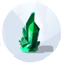 Une image du cristal d'émeraude de Les Sims 4