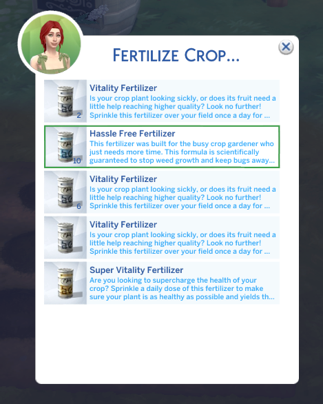 The Sims 4: Oversized Crops (Cottage Living)