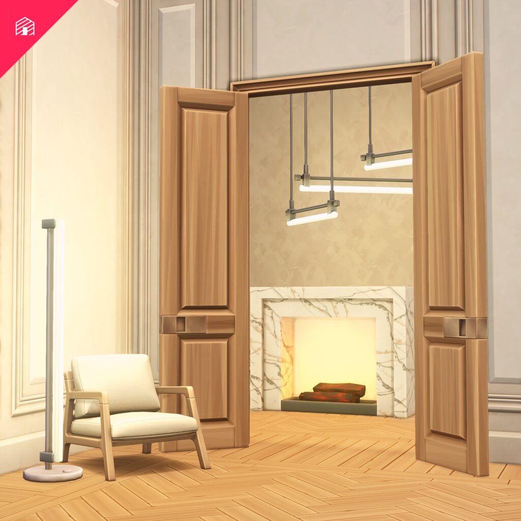 magnifique cheminée pour les Sims 4