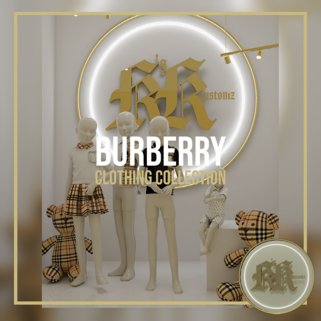 sims portant des vêtements inspirés de Burberry