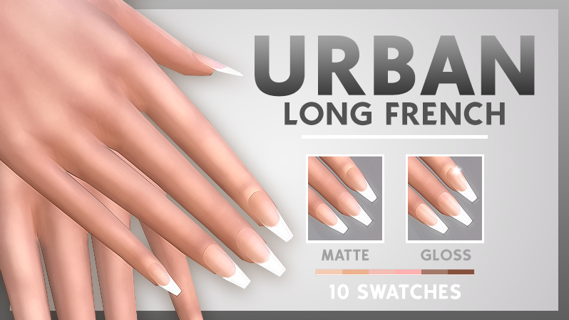 ongles cc sims 4 pour une manucure française classique
