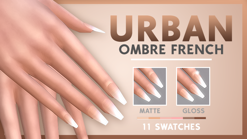 manucure française ombrée pour les Sims 4