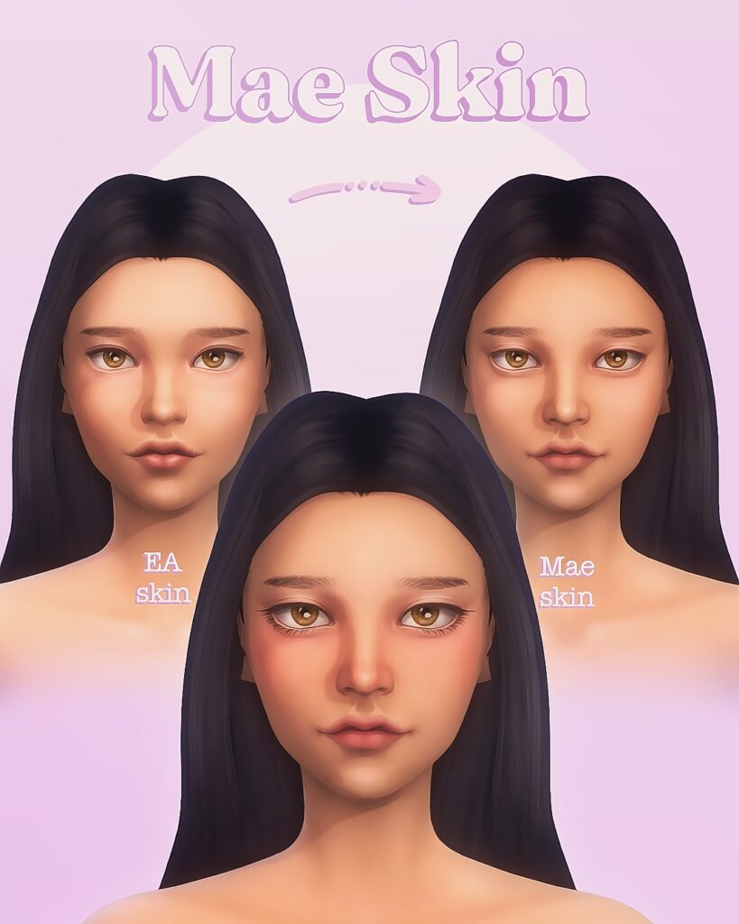 détails de la peau Mae
