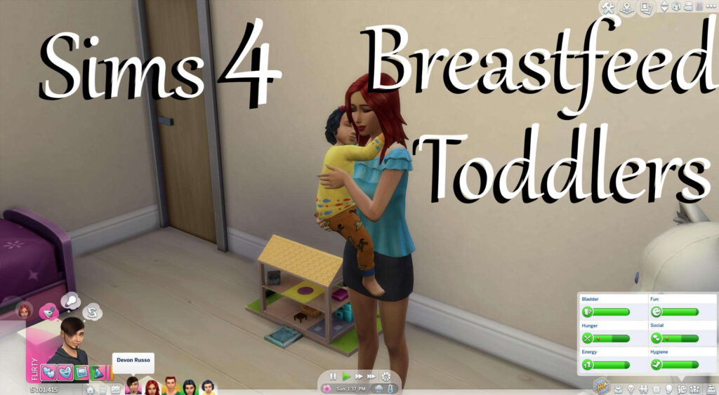 allaiter les tout-petits sims 4