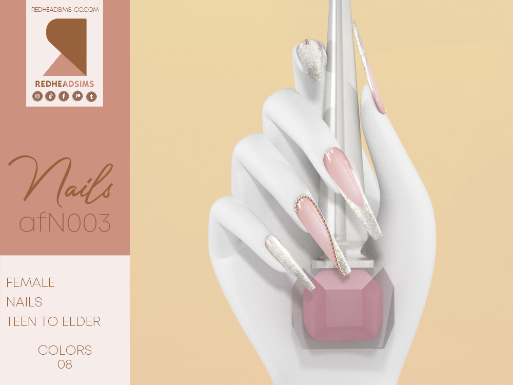 ongles pailletés avec des bijoux