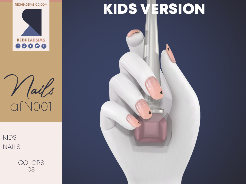 sims 4 cc nails with small hearts