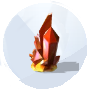 Une image du cristal de topaze orange de Les Sims 4