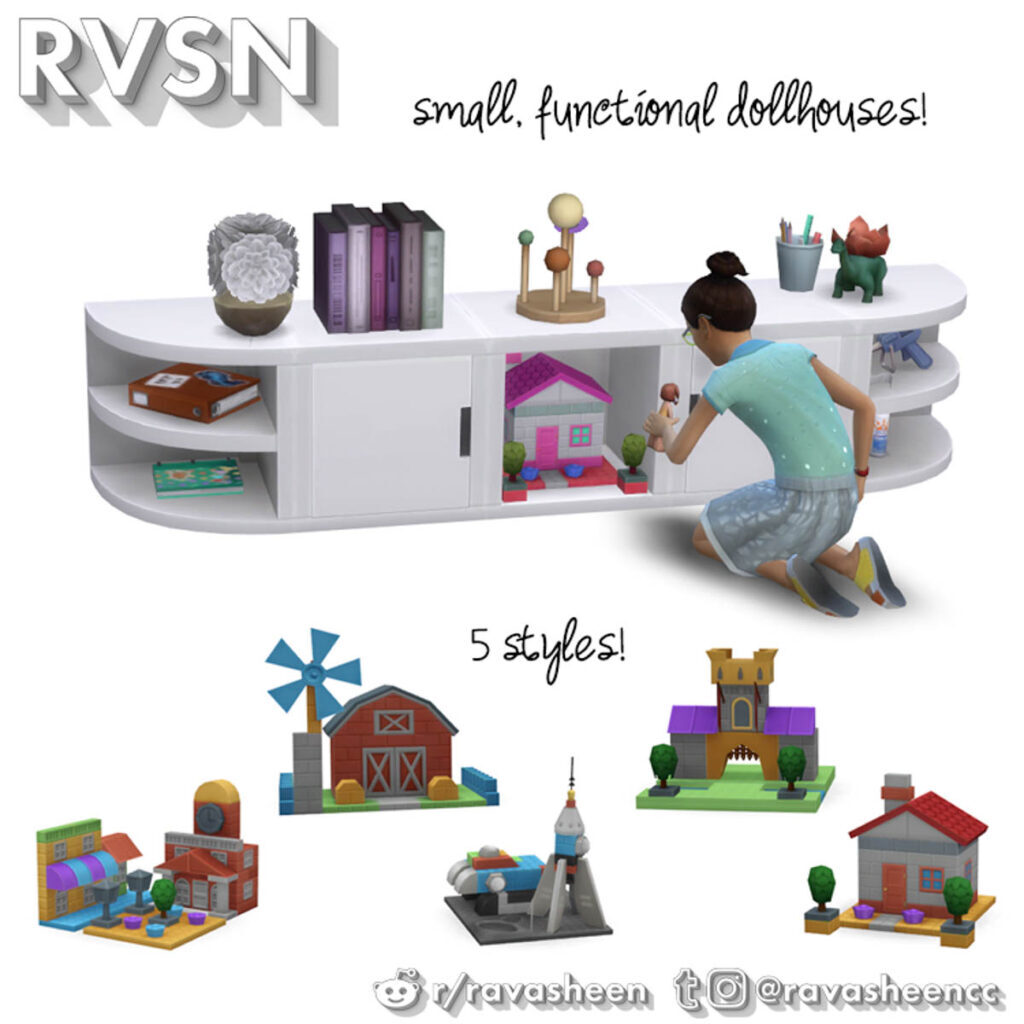 contenu personnalisé de petites maisons de poupées pour les Sims 4