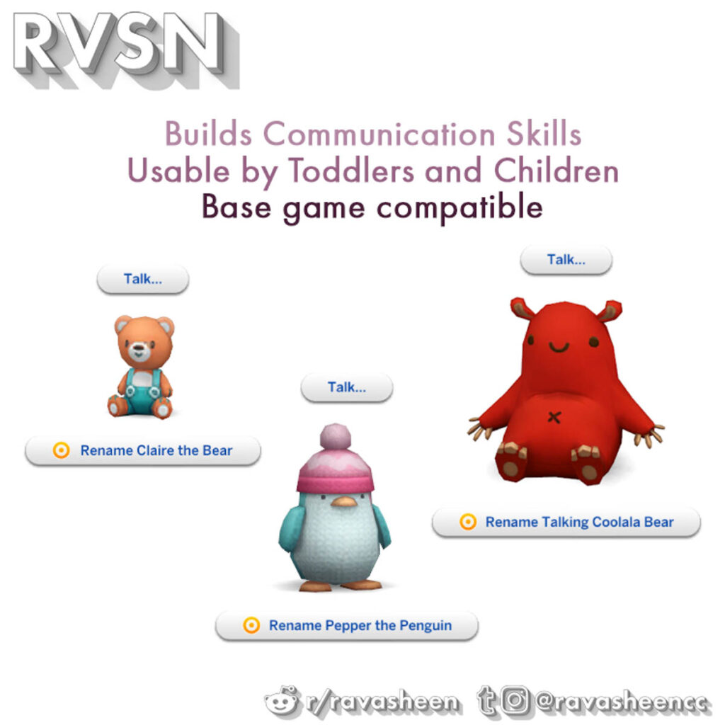 sims 4 jouets parlants fonctionnels