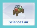 l'image du lot de quartier Lair de science du jeu de base des Sims 4