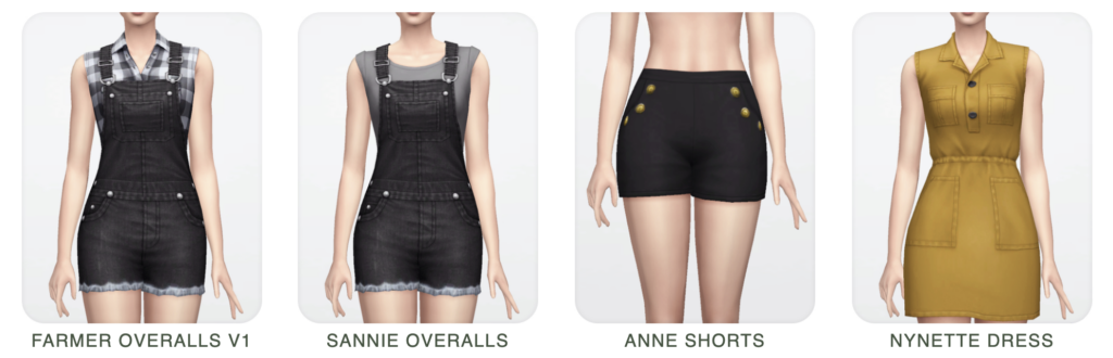 robes courtes de sites web