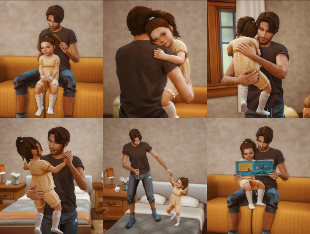 poses sims 4 pour tout-petits