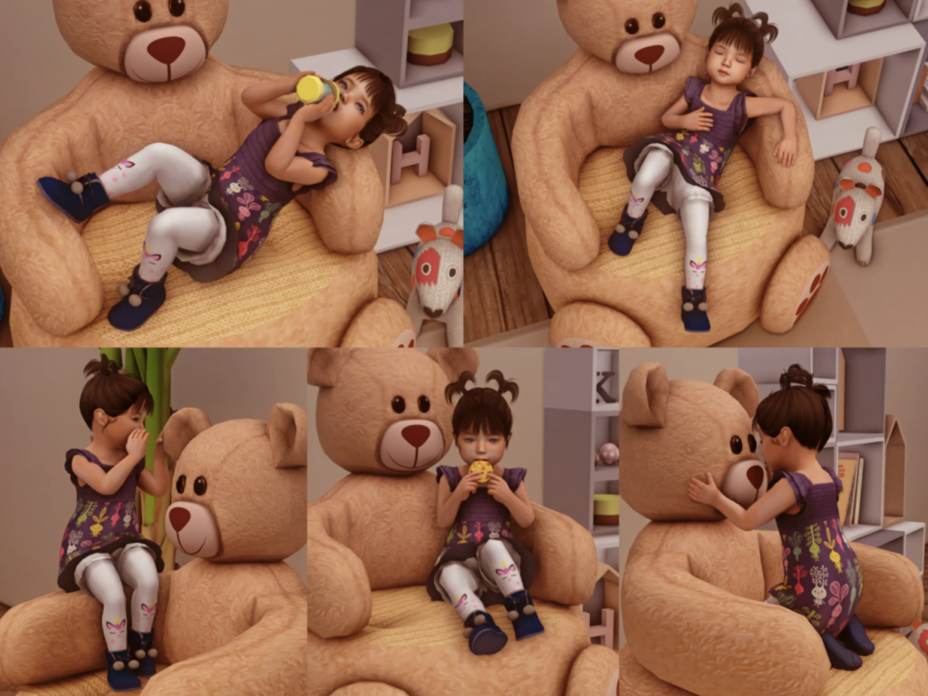 poses de chaise d'ours