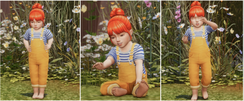 pack de poses pour émotions de tout-petits