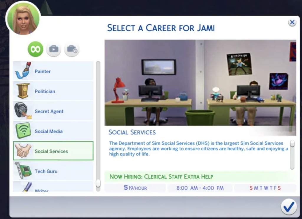 carrière des services sociaux