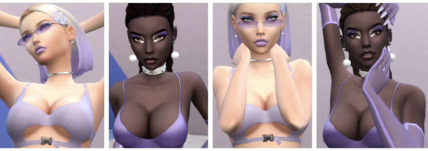 superpositions de décolleté pour les Sims 4