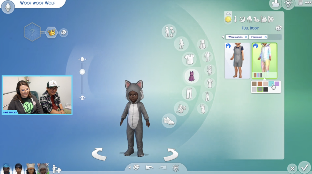Tenue pour tout-petit dans les Sims 4 loups-garous