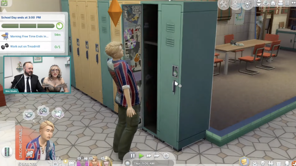 Aperçu du livestream des années de lycée de The Sims 4