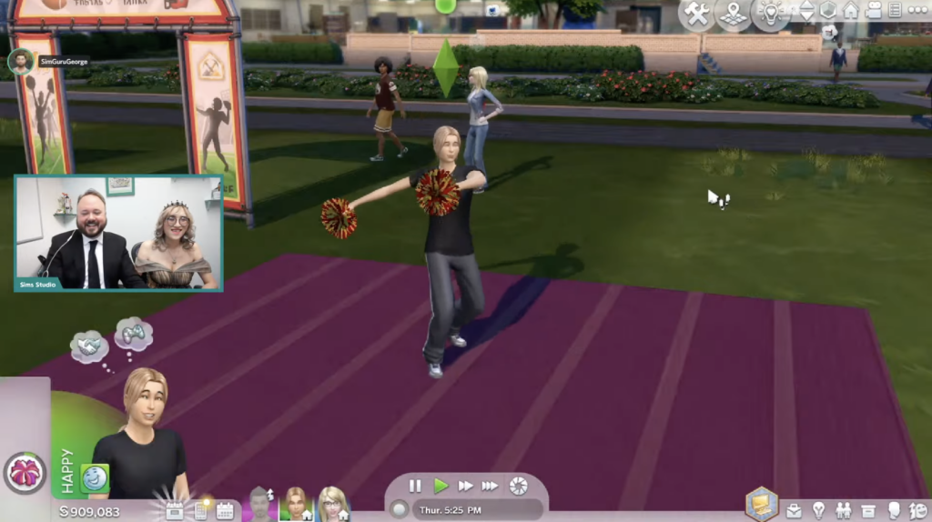 Aperçu du livestream des années lycée dans Les Sims 4