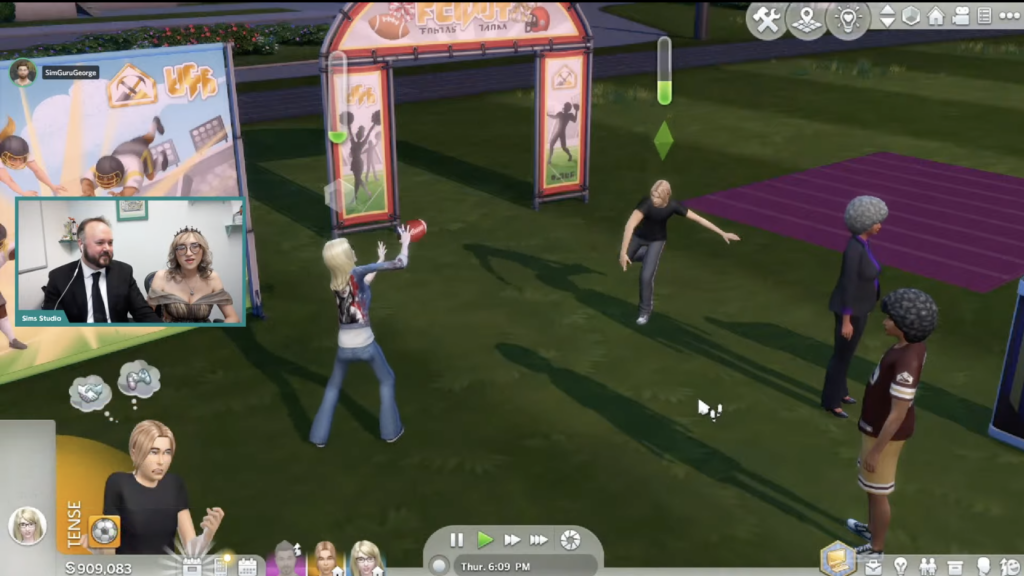 Aperçu du livestream des années lycée dans Les Sims 4