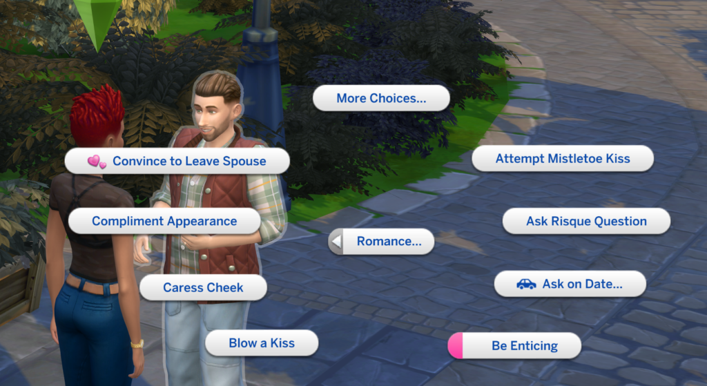 convaincre de quitter son conjoint des Sims 4