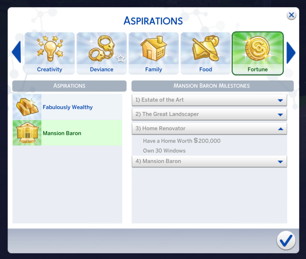 L'aspiration Baron(ne) de manoir dans Les Sims 4 - Guides Ultime des Sims