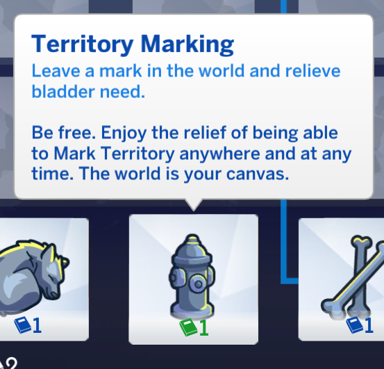 Description des pouvoirs de loup-garou dans Les Sims 4 - marquage de territoire