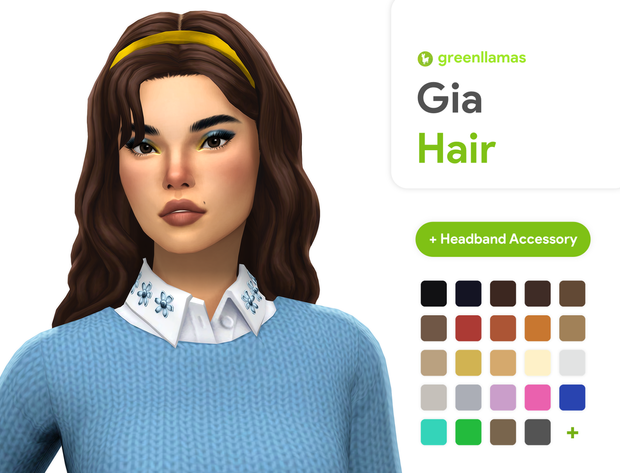 Gia cheveux avec un bandeau 
