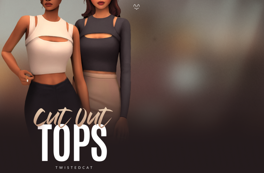 Un fond noir/gris avec deux sims dessus. Leurs visages sont coupés de l
