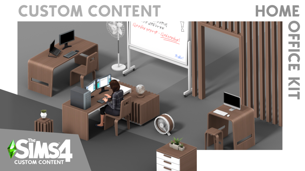 kit de bureau à domicile d'illogical sims