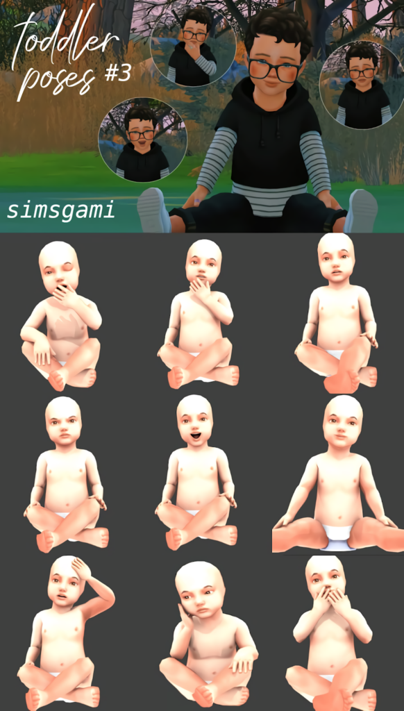 pack de poses Sims 4