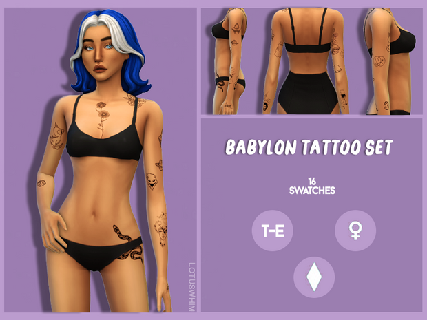 tatouages sims 4 pour le bras