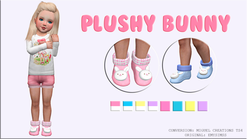 chaussons lapin en peluche pour tout-petits