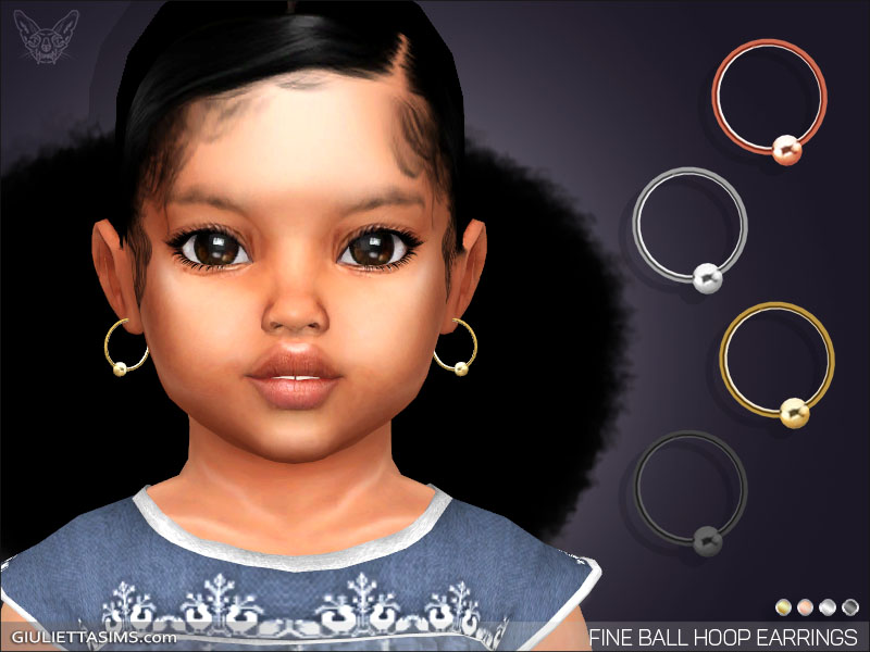 BOUCLES D'OREILLES À FINES BOULES POUR ENFANTS