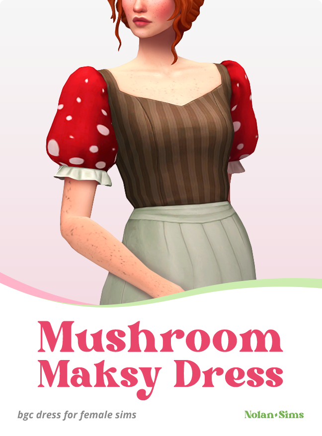 une robe amusante avec des manches bouffantes en forme de champignons