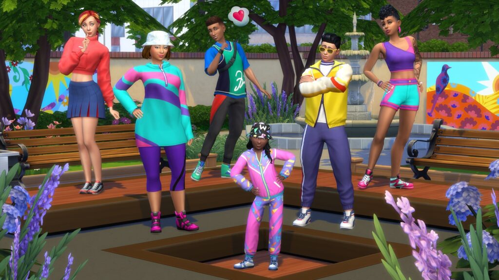 Aperçu du kit The Sims 4: Throwback Fit Kit