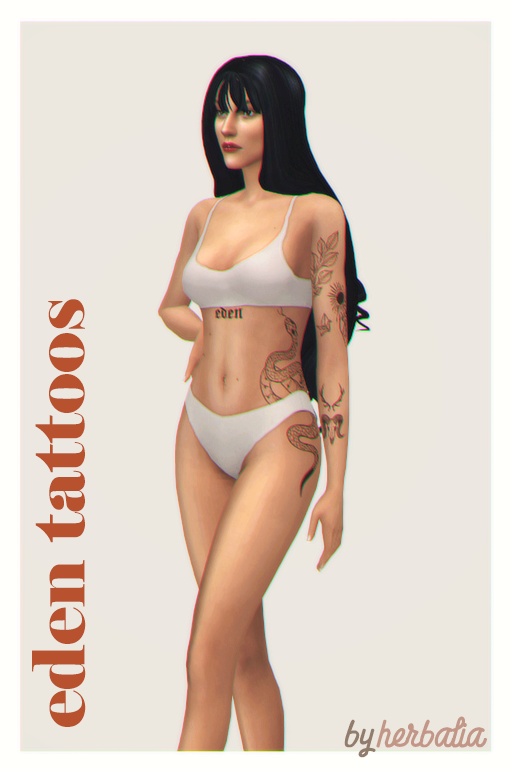 tattoos serpent et fleur